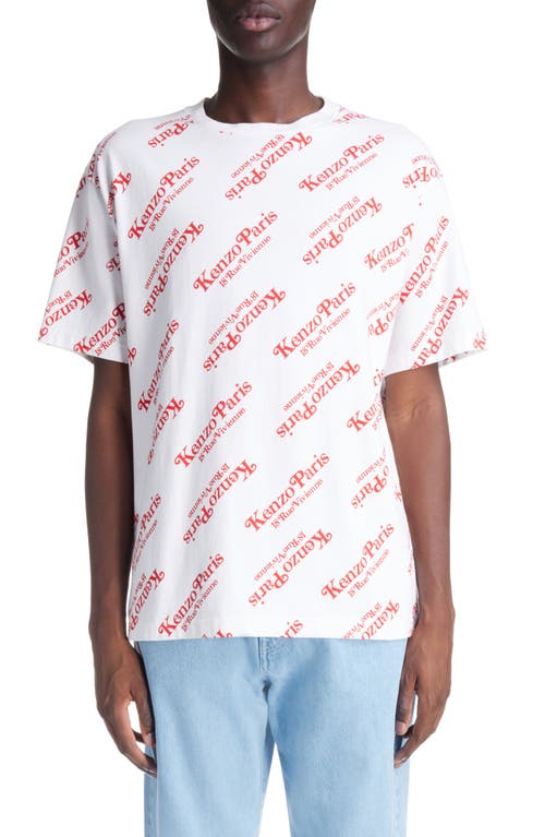 KENZO Verdy Logo Oversize Cotton Graphic T-Shirt Off White at Nordstrom,