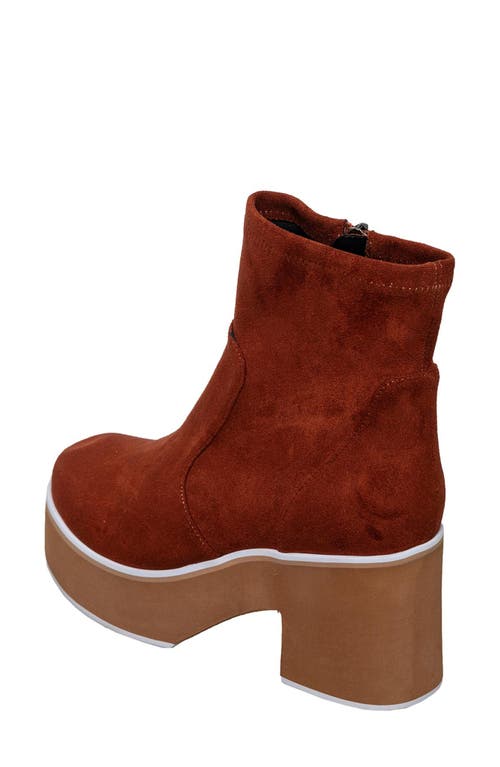 Antelope Idella Platform Boot In Tobacco