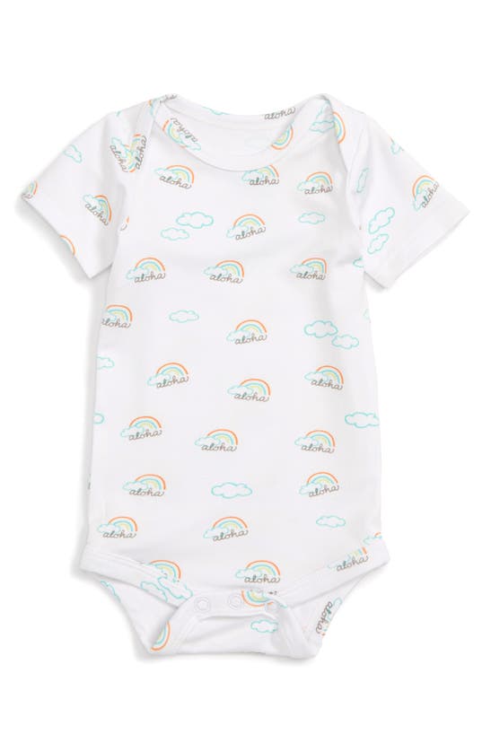 Coco Moon Aloha Bodysuit In Multi White