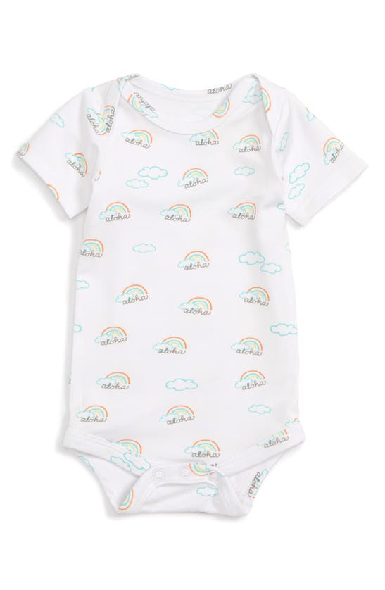 Coco Moon Babies' Aloha Bodysuit In Multi White