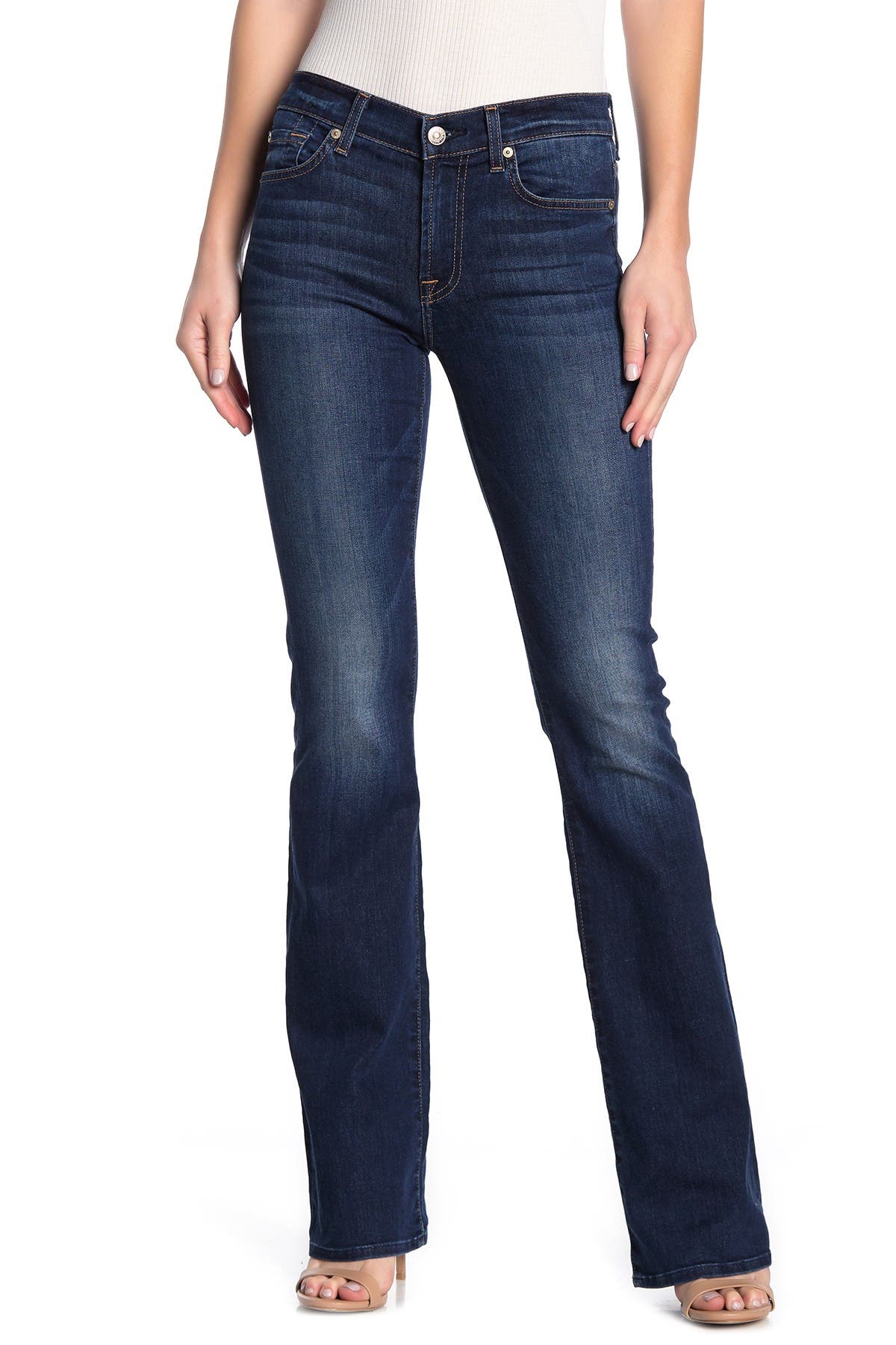 7 for all mankind petite tailorless bootcut jean