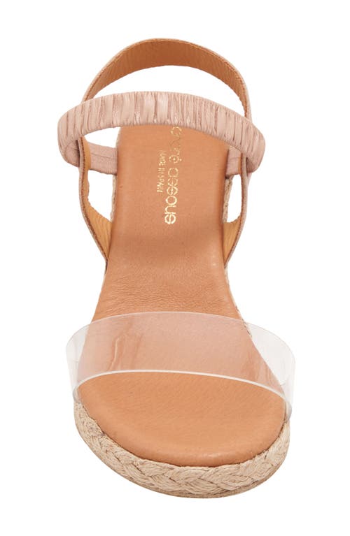 Shop Andre Assous André Assous Alberta Wedge Sandal In Clear/beige