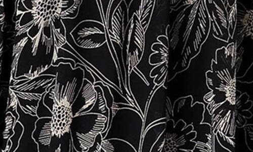 Petal And Pup Petal & Pup Lennon Floral Halter Gown In Black