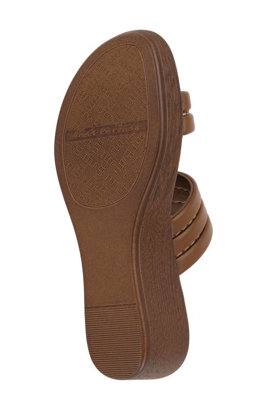 Shop Italian Shoemakers Fayette Platform Wedge Slide Sandal In Luggage