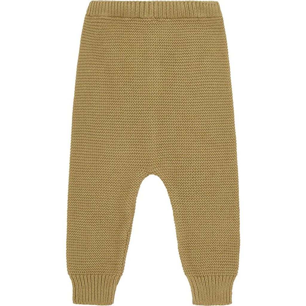 Vild House Of Little Organic Knit Trousers In Beige-orange Plant Dye