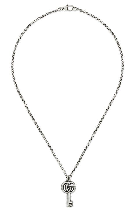 GG Silver Key Necklace