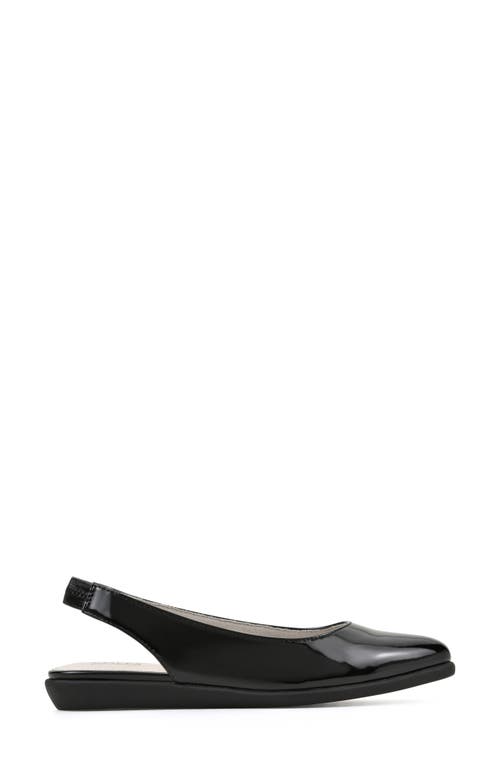 Cliffs By White Mountain Memory Slingback Flat In Black/patent