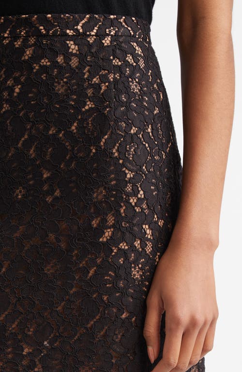 Michael Kors Collection Lace Miniskirt In Black