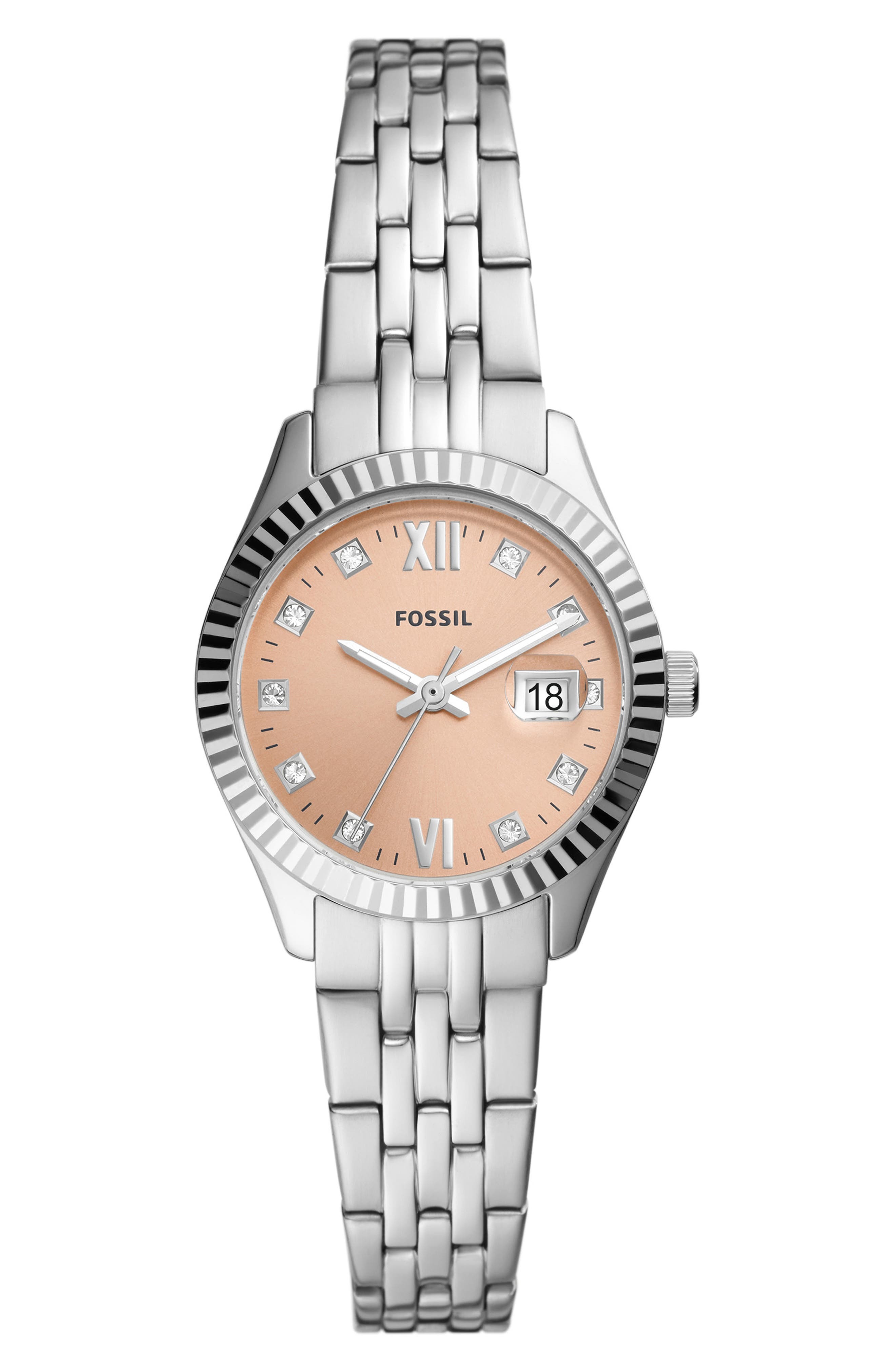 Fossil Scarlette Crystal Bracelet Watch 