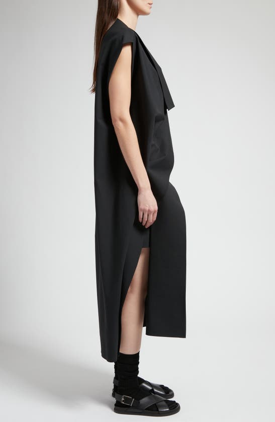 Shop The Row Leonie Asymmetric Drape Dress In Black