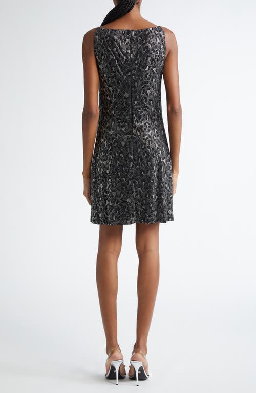 Shop Versace Crystal Embellished Cowl Neck Cocktail Dress In Black