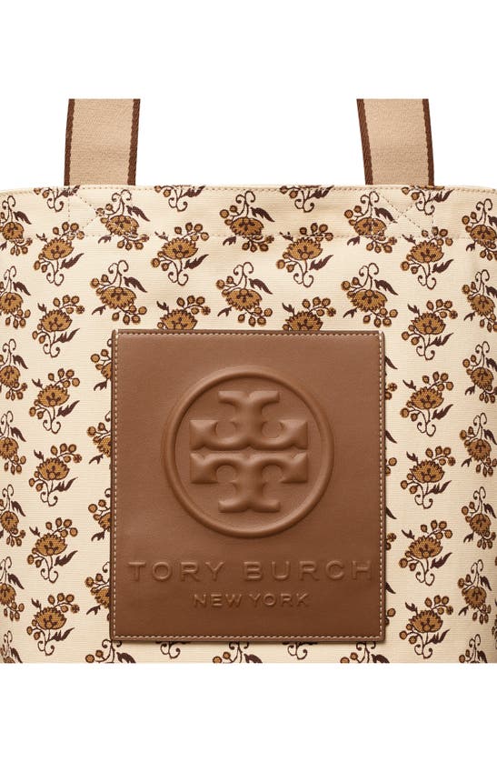 Shop Tory Burch Gracie Print Canvas Tote In Curly Ditsy