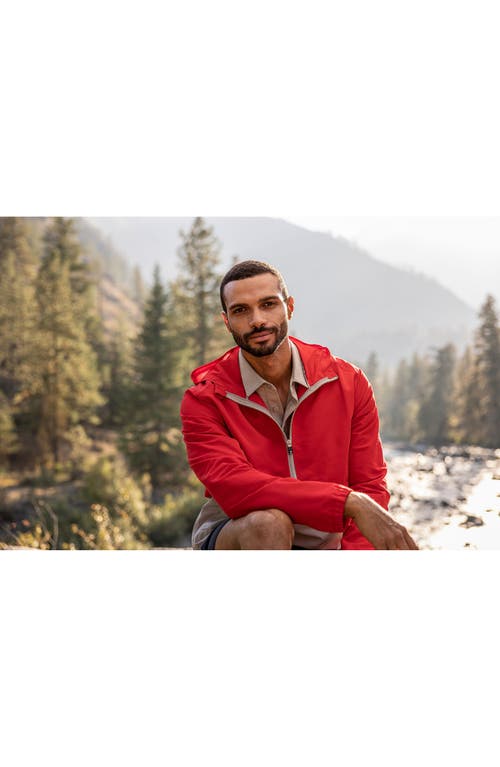 Shop Cutter & Buck Charter Water & Wind Resistant Packable Recycled Polyester Anorak In Red/polished