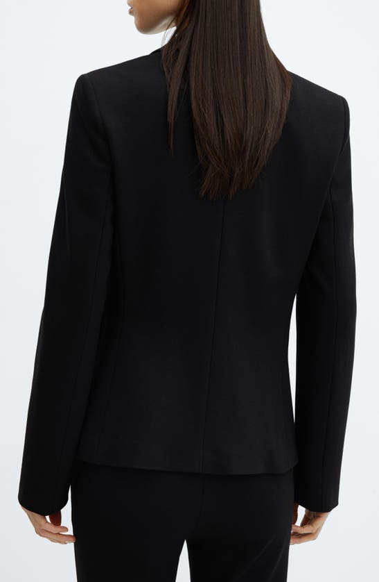 Shop Mango Fitted Suit Blazer In Black