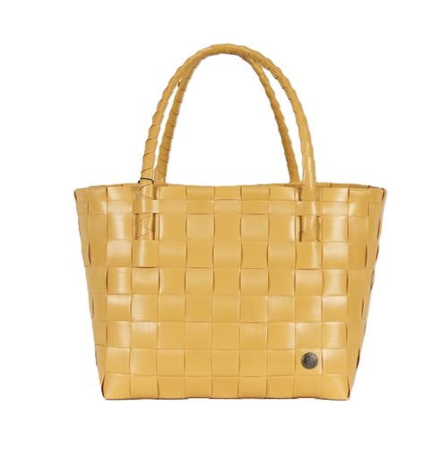 Handed By Paris Recycled Plastic Tote Bag In Mustard