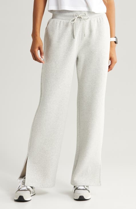 NEW Zella Peaceful Wide Leg Sweatpants - Grey Light Heather - XL
