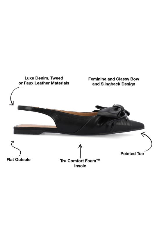 Journee Collection Sabrina Slingback Flat In Black