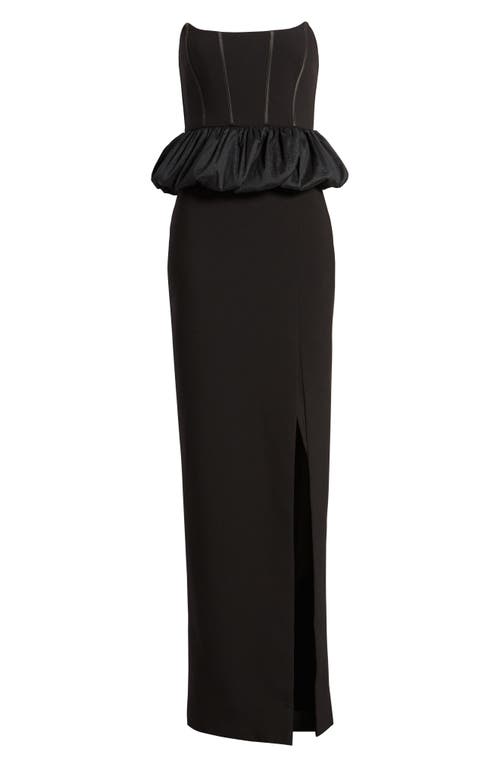 Shop Likely Liana Corset Strapless Gown In Black