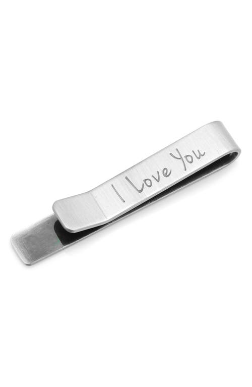 Cufflinks, Inc. I Love You Tie Bar in Silver at Nordstrom, Size Regular