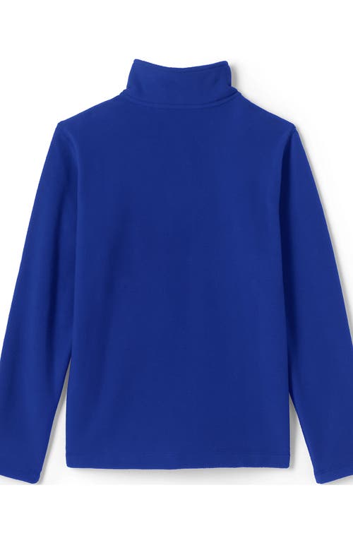 Shop Lands' End School Uniform Kids Lightweight Fleece Quarter Zip Pullover In Cobalt