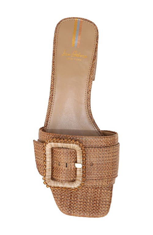 Sam Edelman Women's Deacon Square Toe Buckle Block Heel Slide Sandals In Cuoio