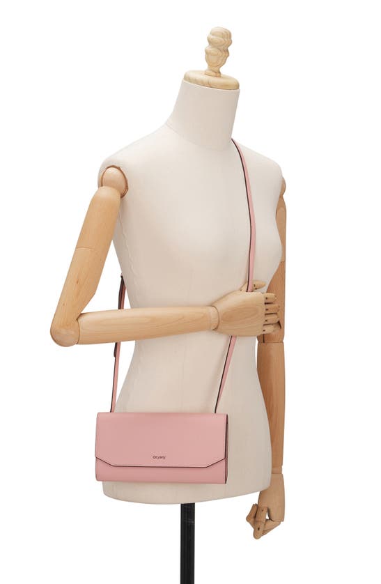 Shop Oryany Mandy Leather Crossbody Wallet In Baby Pink