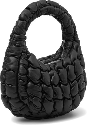 QUILTED MICRO BAG - LEATHER - BLACK - COS