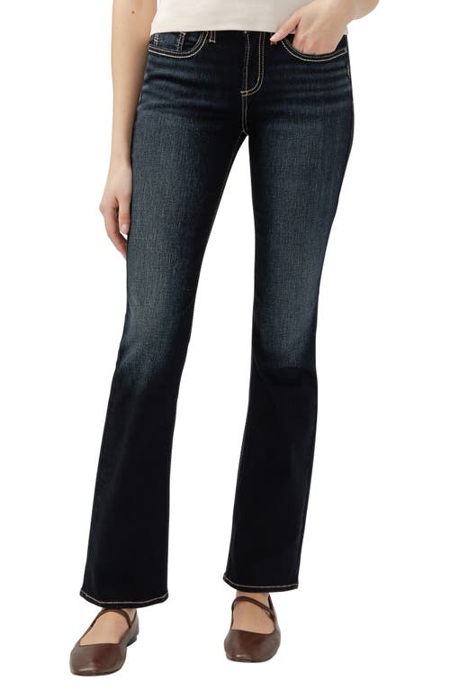 Shop Silver Jeans Co. Suki Curvy Mid Rise Slim Bootcut Jeans In Indigo