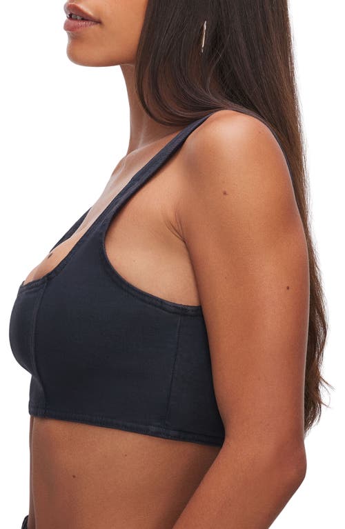 Shop Good American Denim Sports Bra In Black269