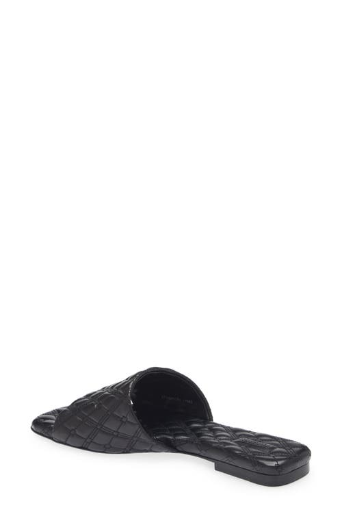 Shop Burberry Quilted Slide Sandal In Black