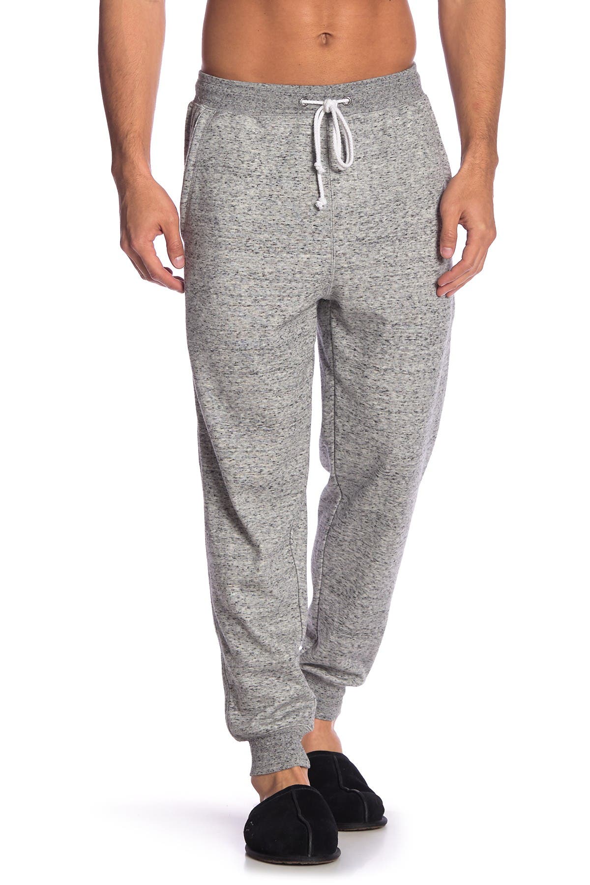 white drawstring joggers