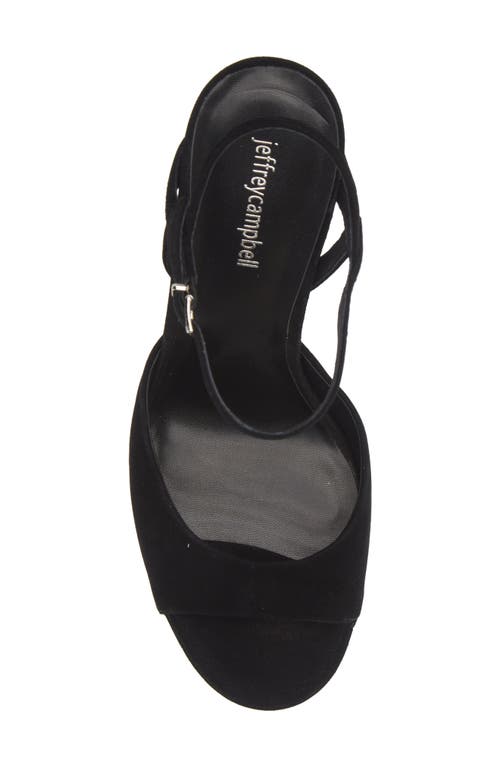 Jeffrey Campbell Ever Last Ankle Strap Platform Sandal In Black Suede