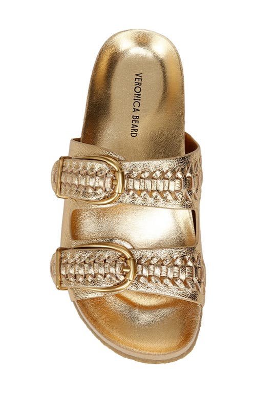 Shop Veronica Beard Paige Slide Sandal In Gold