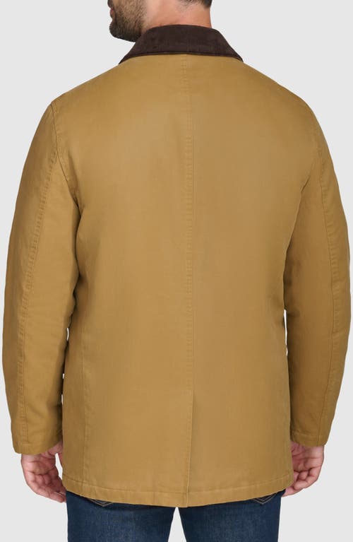 Cole Haan Men's Coated Cotton Rain Jacket In Khaki