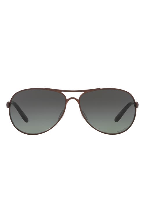 Oakley Feedback 59mm Polarized Aviator Sunglasses in Black Gradient at Nordstrom