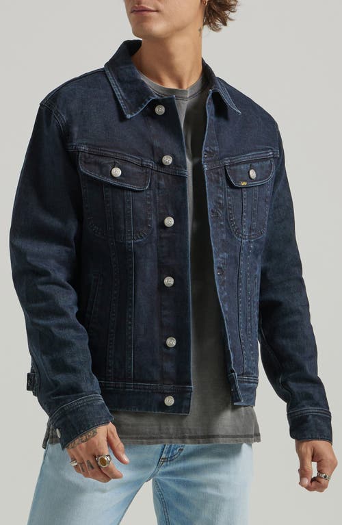 Shop Lee Rider Denim Trucker Jacket In Black And Blue