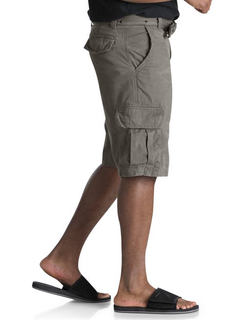 Shop Society Of One By Dxl Distressed Cargo Shorts In Heather Grey