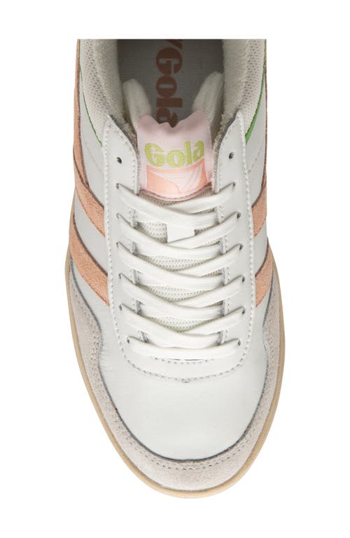 Shop Gola Swerve Sneaker In White/pearl Pink/green