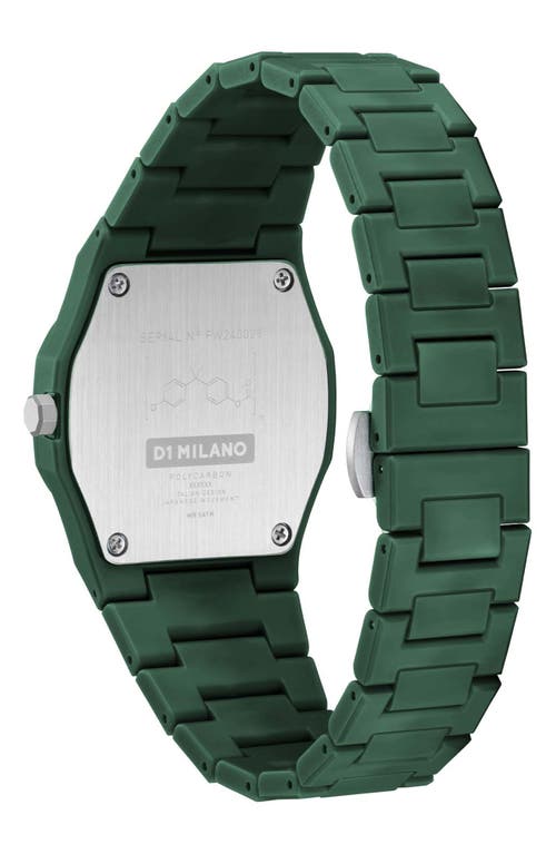 Shop D1 Milano Polycarbonate Bracelet Watch, 37mm In Green