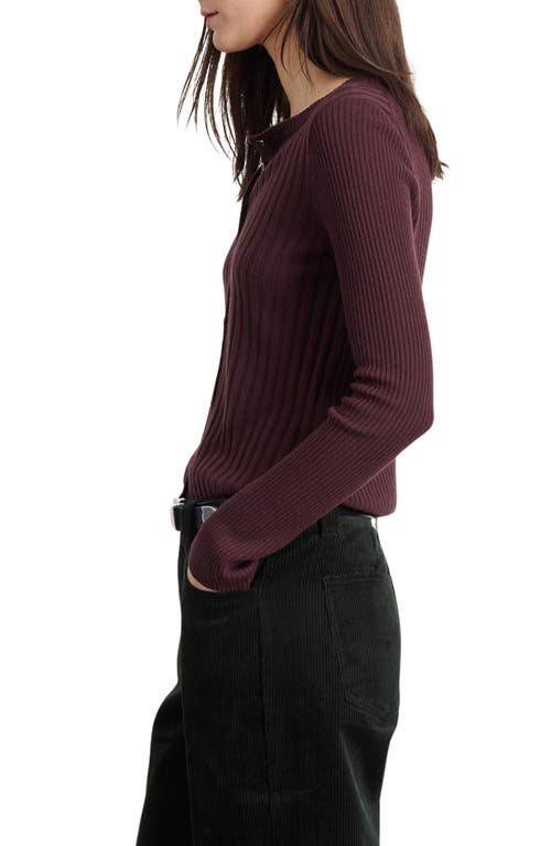 Shop Alex Mill Rib Cardigan In Mahogany