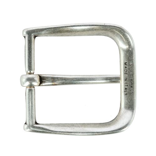 Shop Trafalgar 40mm Square Rounded Edge Solid Brass Harness Belt Buckle In Silver