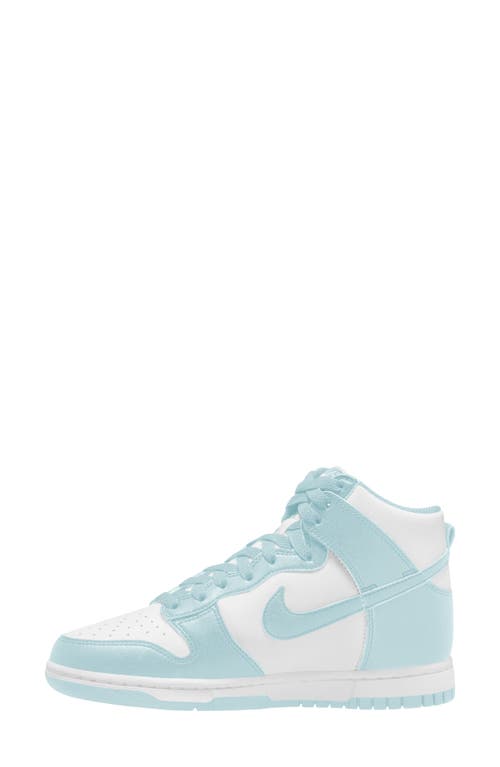 Shop Nike Dunk Hi Basketball Sneaker In White/glacier Blue