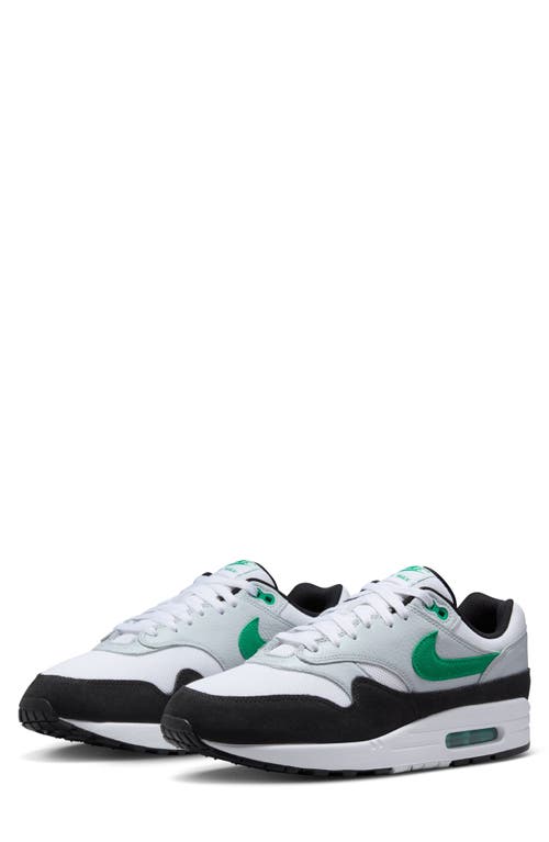 Shop Nike Air Max 1 Sneaker In White/green/platinum