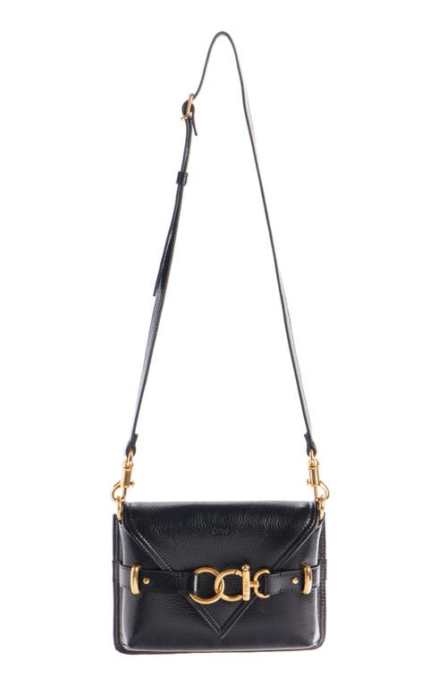 Shop Chloé Mini Cape Leather Crossbody Bag In Black 001