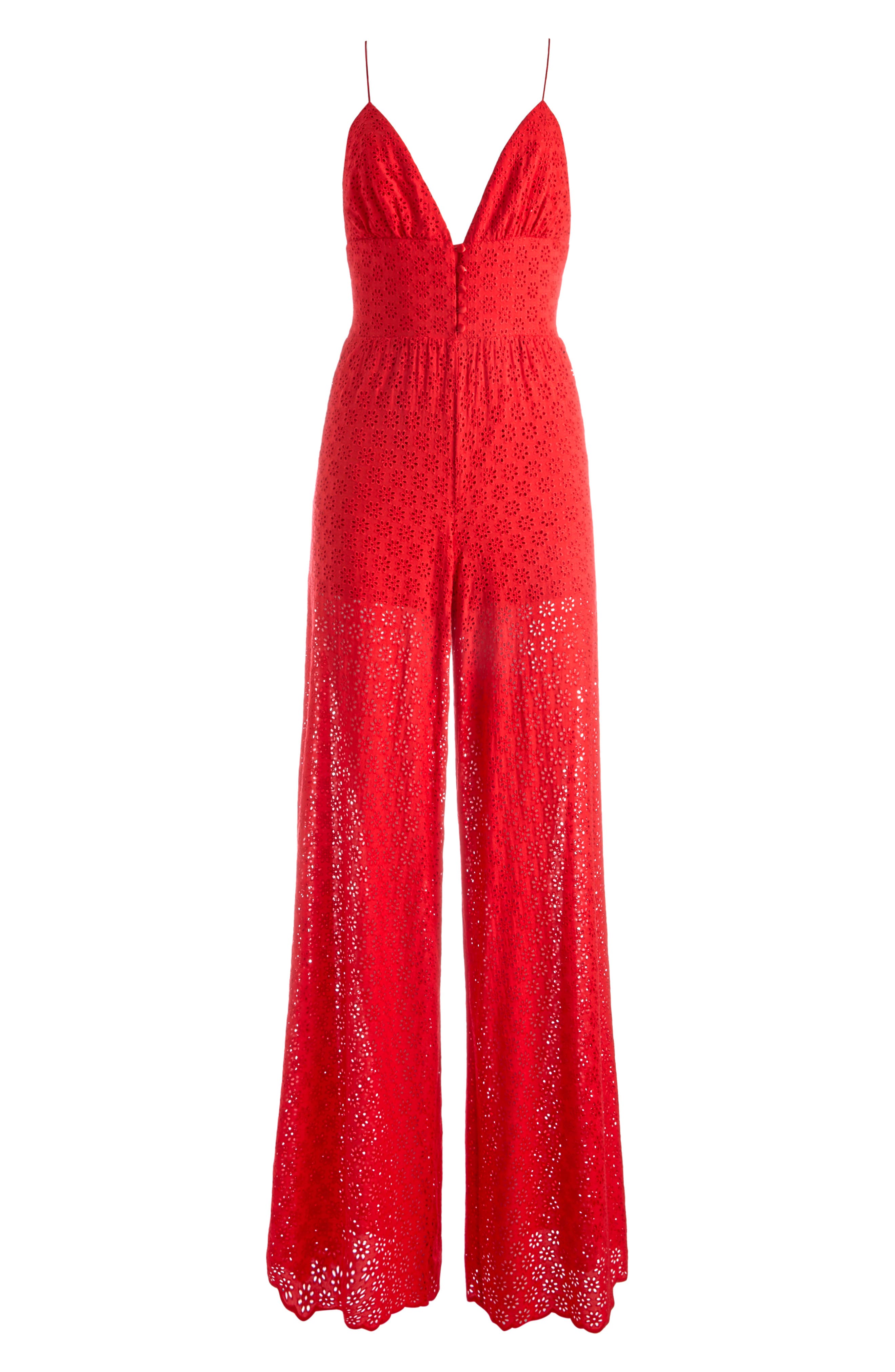 Alice + Olivia Tilly Eyelet Jumpsuit 