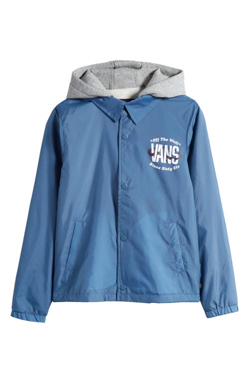Vans Kids' Riley Water Resistant Hooded Coach's Jacket Copen Blue at