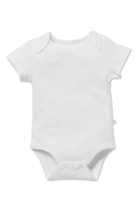 Shop Mori Stripe Short Sleeve Bodysuit In White