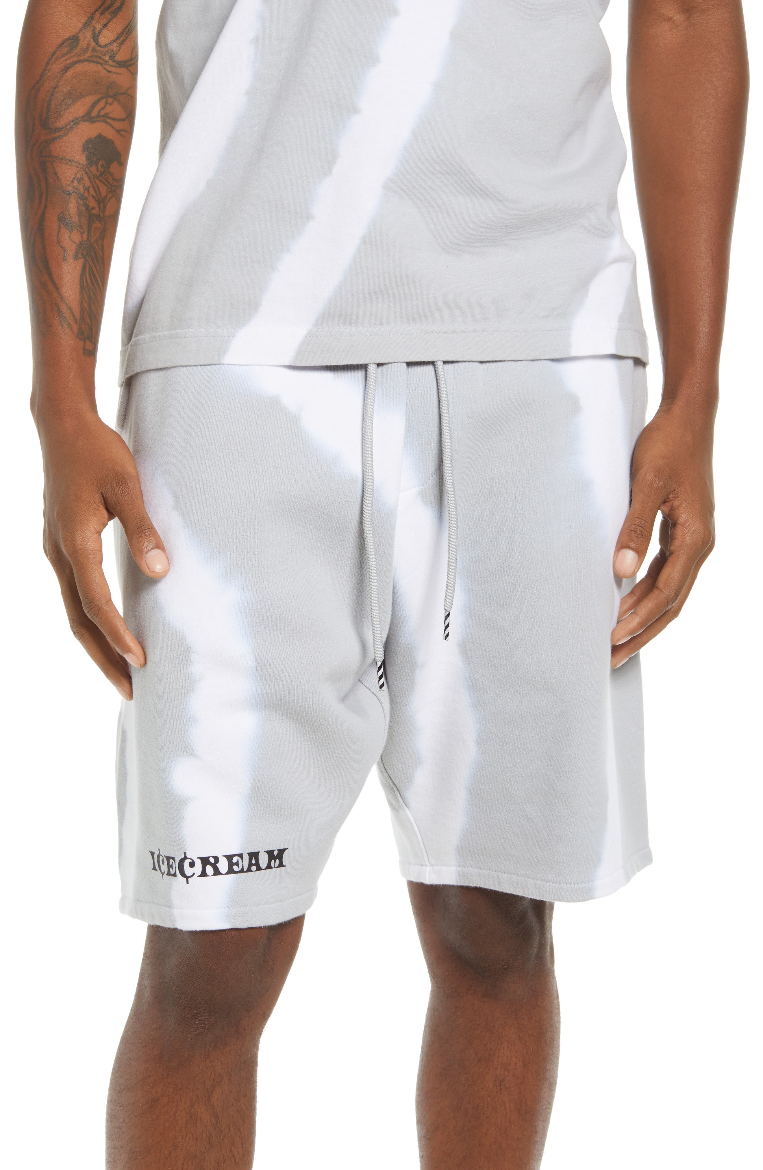 Icecream Vanilla Tie Dye Sweat Shorts 