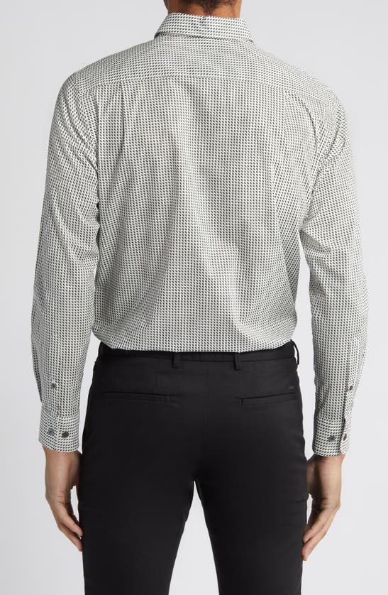 Shop Rodd & Gunn Chatteron River Sports Fit Geo Print Cotton Button-up Shirt In Snow