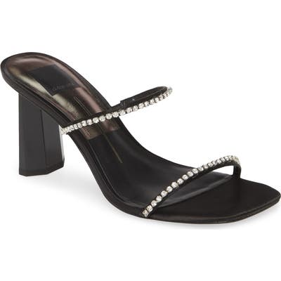 Dolce Vita Naylin Crystal Embellished Slide Sandal- Black